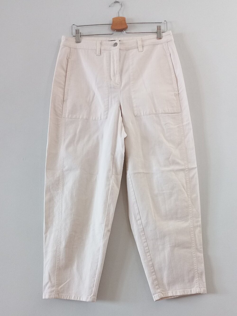 EILEEN FISHER NWT cream barrel leg pants